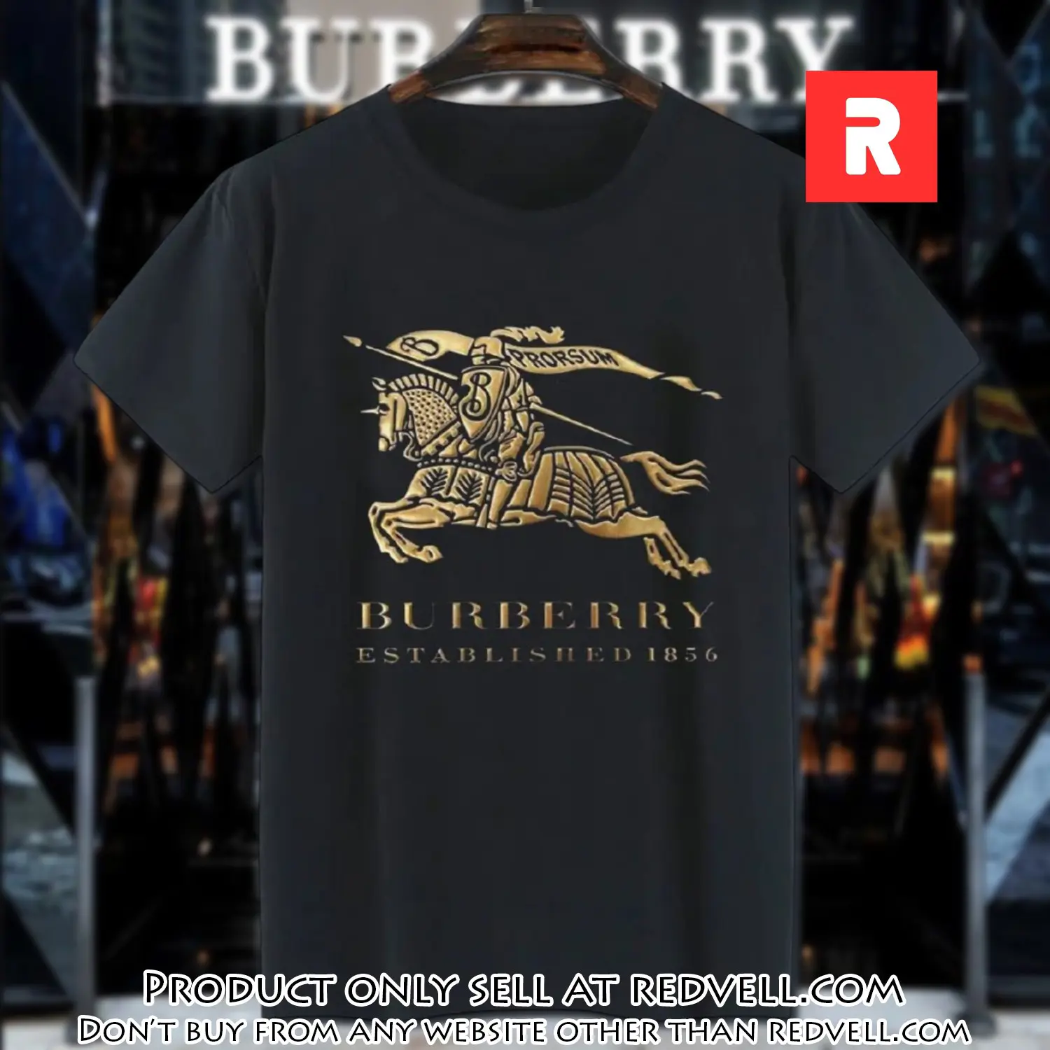 Burberry established 1856 black luxury brand unisex tshirt outfit for men women rv4750619